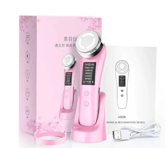 Glow Wave Facial Massager – 7-in-1 Microcurrent & LED Facial Device