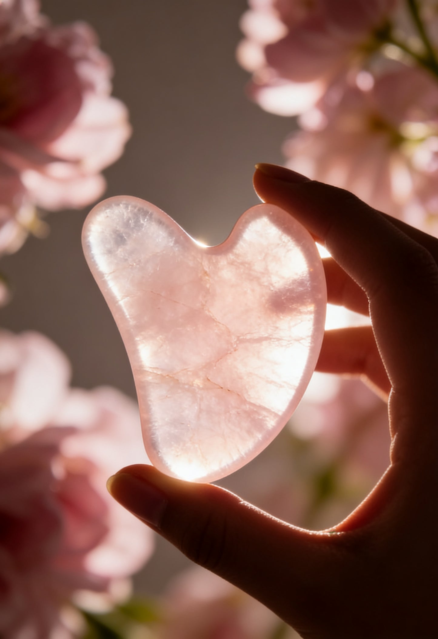 Coffret Rituel Visage | Face Roller & Gua Sha en Quartz Rose
